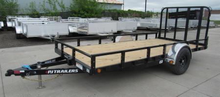 New 2027 PJ Trailers 77 x14ft 5200# Axle Utility Trailer