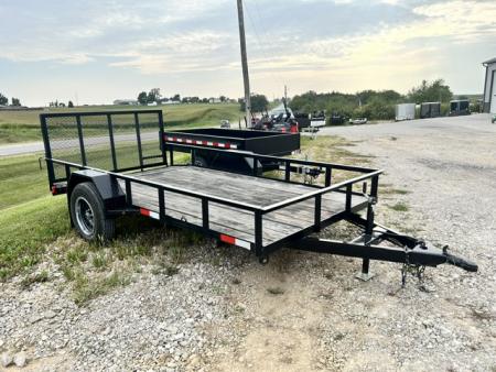Used 2025 Premier Trailers Inc. 76 X12' DOVETAIL Utility Trailer