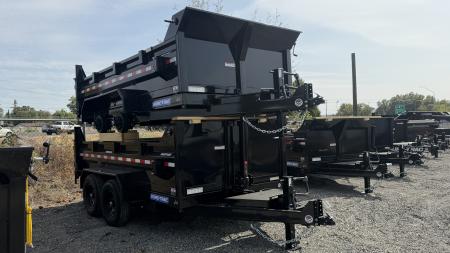 New 2027 Sure-Trac 7 x 12 HD Low Profile Scissor Dump 14K Dump Trailer