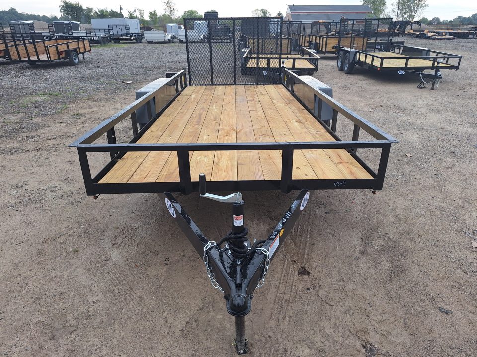 New 2027 AMO 76x16 Landscape Trailer W/ Led Lights and Spring Assist Gate