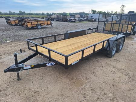 New 2027 AMO 76x16 Landscape Trailer W/ Led Lights and Spring Assist Gate