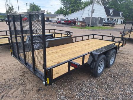 New 2027 AMO 76x16 Landscape Trailer W/ Led Lights and Spring Assist Gate