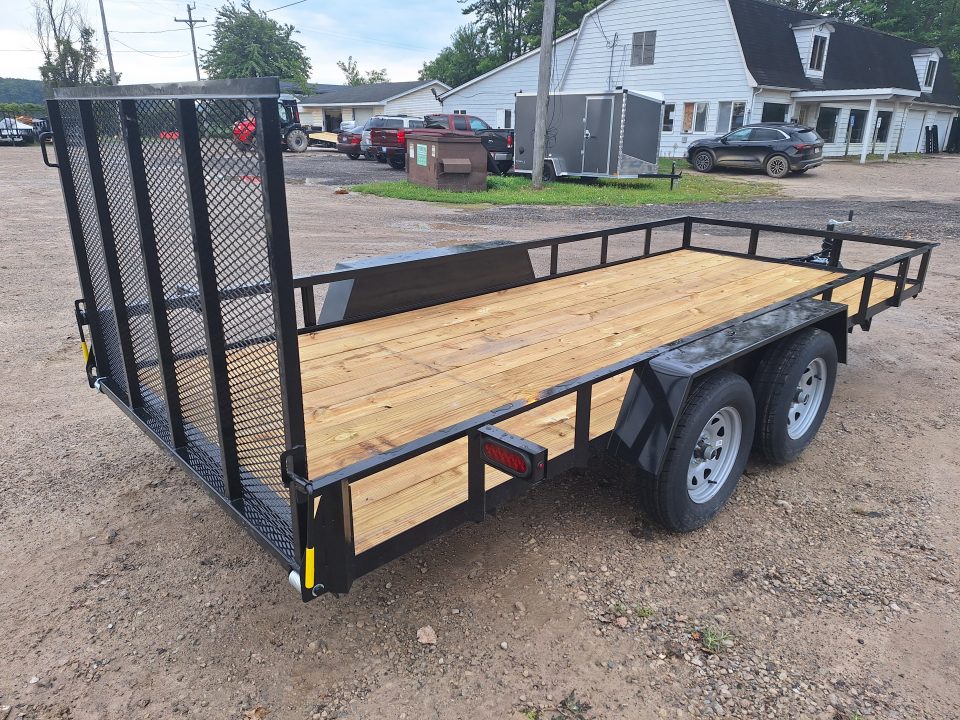 New 2027 AMO 76x16 Landscape Trailer W/ Led Lights and Spring Assist Gate