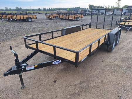New 2027 AMO 76x16 Landscape Trailer W/ Led Lights and Spring Assist Gate