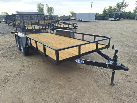 New 2027 AMO 76x16 Landscape Trailer W/ Led Lights and Spring Assist Gate