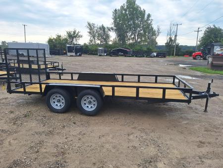 New 2027 AMO 76x16 Landscape Trailer W/ Led Lights and Spring Assist Gate