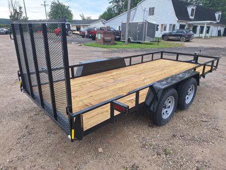 New 2027 AMO 76x16 Landscape Trailer W/ Led Lights and Spring Assist Gate