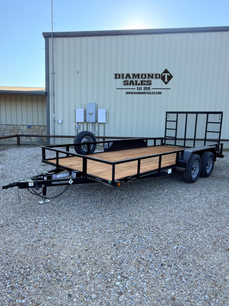 New 2027 Diamond T 83 in x 16 ft Standard Utility Rear Ramp Gate Utility Trailer