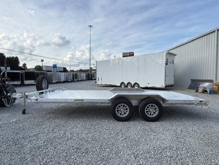 New Aluma 18' Wide Body Heavy Tandem Axle Electric Brakes Drive-Over Fender Ramp Front Rail Rub Rail STD 5K RTD 15  Aluminum Wheels