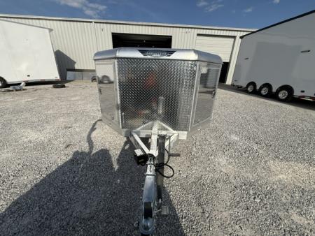 New Aluma 8220 Heavy XL Tilt Tandem Trailer with Electric Brakes, Recessed Tie Downs, and Cargo Box Black