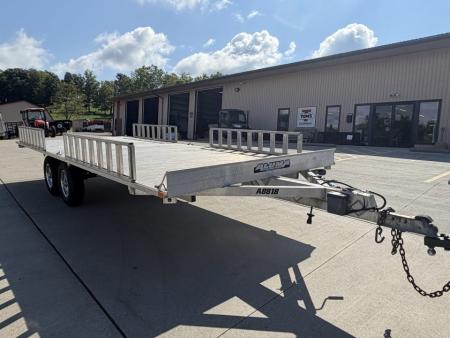 Used USED 2016 Aluma Trailers A8818TA-R Aluminum ATV Trailer W/ 4 Side Load or Rear Ramps - 7000# GVWR