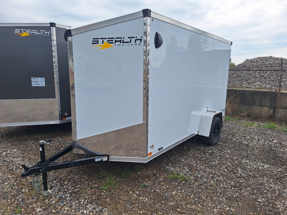 New 6x12 Single Axle Cargo / Enclosed Trailer W/ Ramp Door