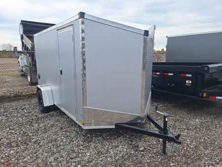 New 6x12 Single Axle Cargo / Enclosed Trailer W/ Ramp Door