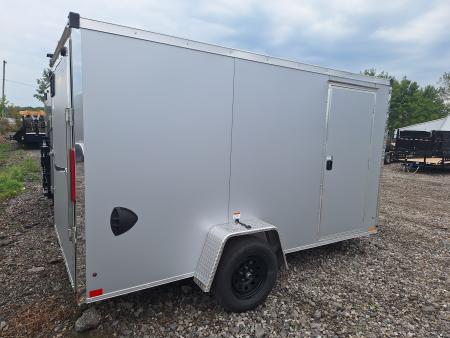 New 6x12 Single Axle Cargo / Enclosed Trailer W/ Ramp Door