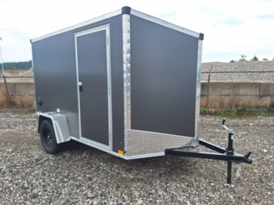 New 6x10 Single Axle Cargo / Enclosed Trailer W/ Ramp Door