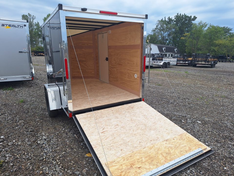 New 6x10 Single Axle Cargo / Enclosed Trailer W/ Ramp Door