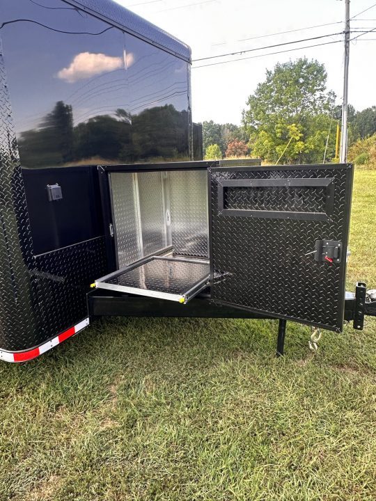 New 2027 8.5x28 Race Trailer-Finished Interior-7000LB Triple Torsion-- RECESSED E TRACK-Awning-Double Doors-GEN BOX