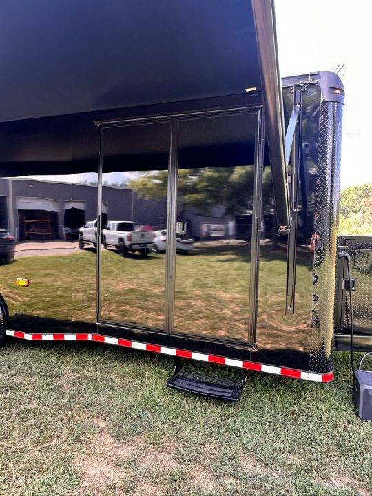 New 2027 8.5x28 Race Trailer-Finished Interior-7000LB Triple Torsion-- RECESSED E TRACK-Awning-Double Doors-GEN BOX