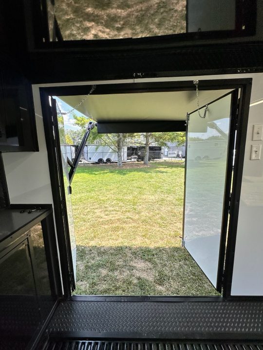 New 2027 8.5x28 Race Trailer-Finished Interior-7000LB Triple Torsion-- RECESSED E TRACK-Awning-Double Doors-GEN BOX