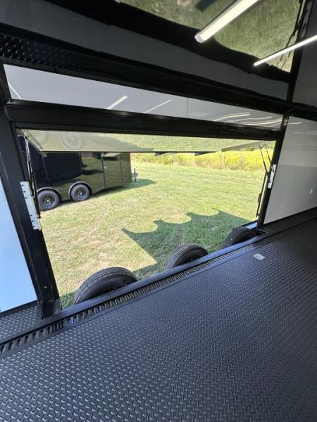 New 2027 8.5x28 Race Trailer-Finished Interior-7000LB Triple Torsion-- RECESSED E TRACK-Awning-Double Doors-GEN BOX