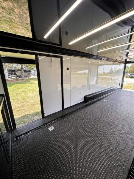 New 2027 8.5x28 Race Trailer-Finished Interior-7000LB Triple Torsion-- RECESSED E TRACK-Awning-Double Doors-GEN BOX