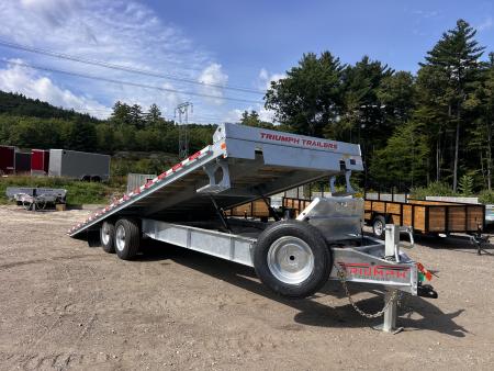 New 2027 Triumph galvanized 102x24 full power tilt deckover/12'' I-Beam/ spare tire- 16k GVW