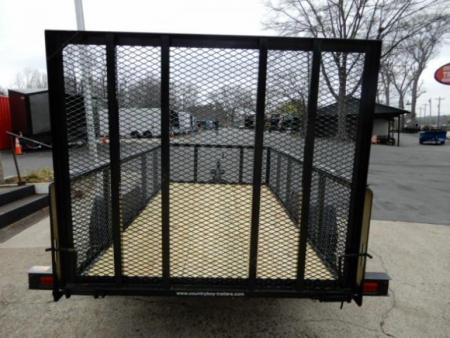 New 2027 Currahee 5x10 Utility, 2' Mesh Sides, Removable Ramp Gate