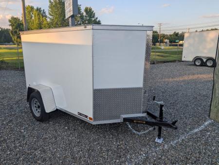 New 2027 Covered Wagon Trailers 5x8 Gold Series w/ & Single Swing Door Cargo / Enclosed Trailer