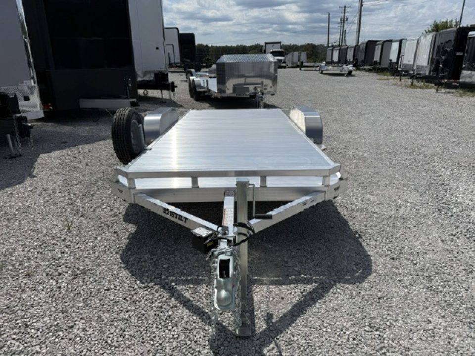 New Aluma 8216 Tilt Tandem Axle Electric Brake Front Rail STD 5K RTD 14" Aluminum Wheels