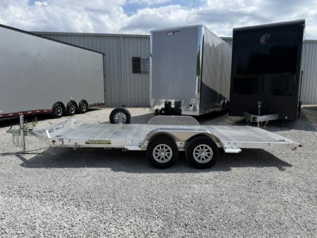 New Aluma 8216 Tilt Tandem Axle Electric Brake Front Rail STD 5K RTD 14" Aluminum Wheels