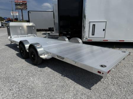 New Aluma 8220 Heavy Low Pro Tilt Tandem Axle Electric Brake Zero Degree Ramp Front Rail STD 5K RTD 15" Aluminum Wheels