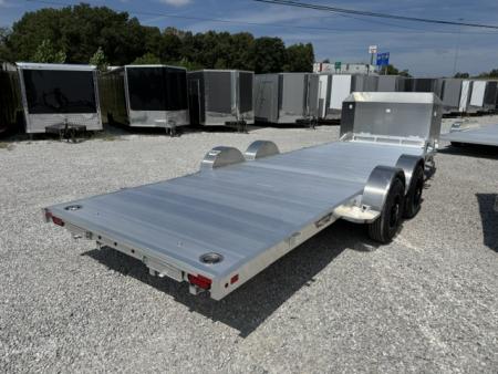 New Aluma 8220 Heavy Low Pro Tilt Tandem Axle Electric Brake Zero Degree Ramp Front Rail STD 5K RTD 15" Aluminum Wheels