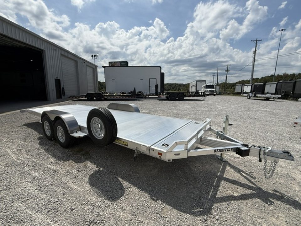 New Aluma 8220 Heavy Tilt Tandem Axle Electric Brake Front Rail STD 5K RTD 15" Aluminum Wheels