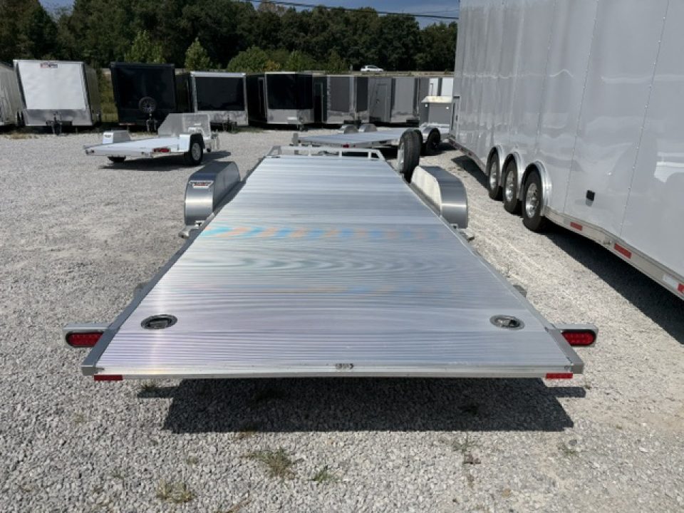 New Aluma 8220 Heavy Tilt Tandem Axle Electric Brake Front Rail STD 5K RTD 15" Aluminum Wheels