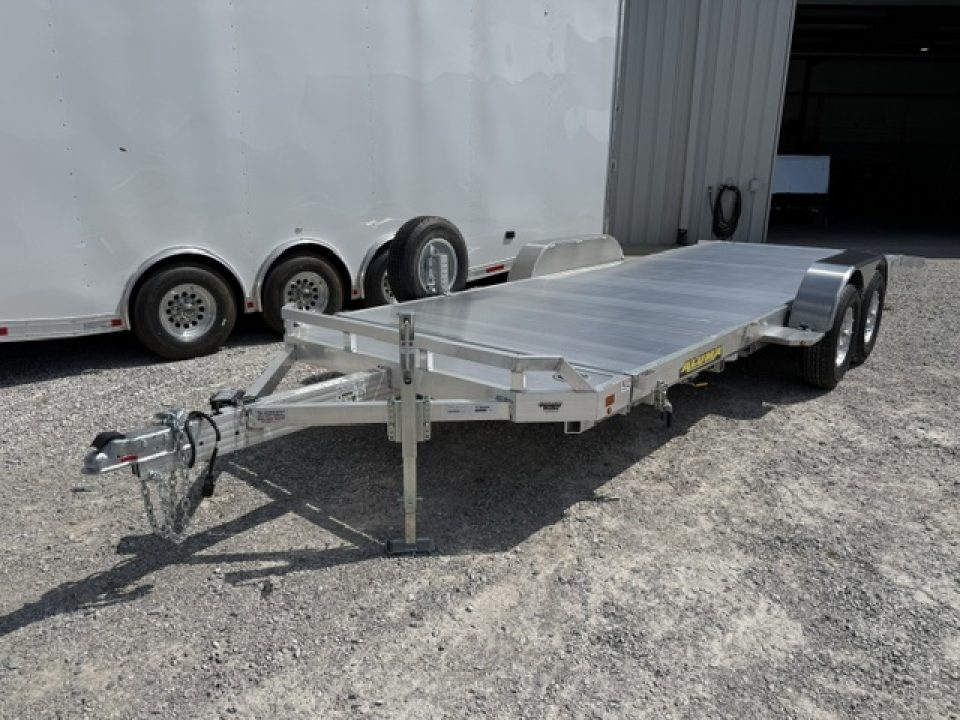 New Aluma 8220 Heavy Tilt Tandem Axle Electric Brake Front Rail STD 5K RTD 15" Aluminum Wheels