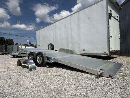 New Aluma 8220 Heavy Tilt Tandem Axle Electric Brake Front Rail STD 5K RTD 15  Aluminum Wheels