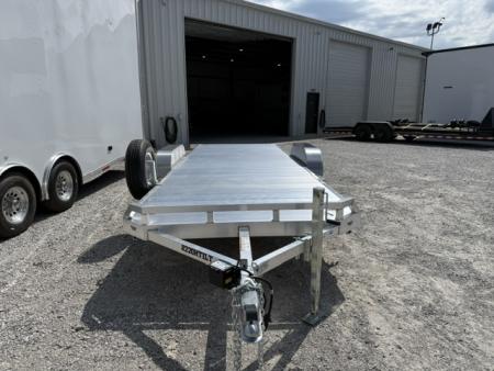 New Aluma 8220 Heavy Tilt Tandem Axle Electric Brake Front Rail STD 5K RTD 15" Aluminum Wheels