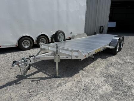New Aluma 8220 Heavy Tilt Tandem Axle Electric Brake Front Rail STD 5K RTD 15" Aluminum Wheels