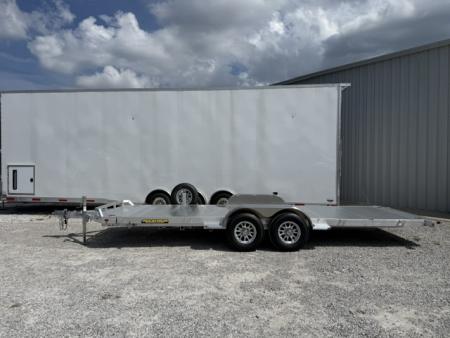 New Aluma 8220 Heavy Tilt Tandem Axle Electric Brake Front Rail STD 5K RTD 15" Aluminum Wheels