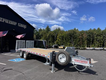 New 2027 Triumph Galvanized 102X25 Extreme Duty Deckover/ Max Wedge Ramps / Oil Bath hubs/Dual Hydro Jacks - 25.9k GVW