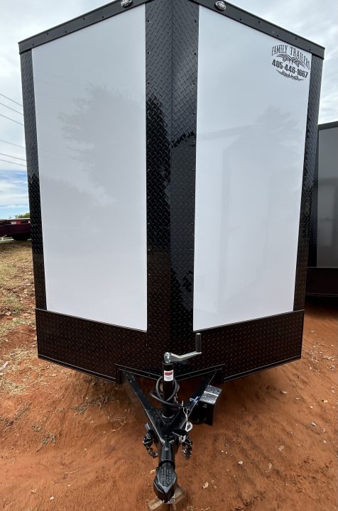 New 2026 Family Trailer 7x16 Tandem Axles Cargo / Enclosed Trailer - Screwless Exterior-Blackout Pkg- Rear Spoiler