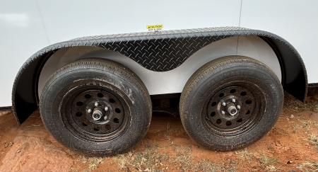 New 2026 Family Trailer 7x16 Tandem Axles Cargo / Enclosed Trailer - Screwless Exterior-Blackout Pkg- Rear Spoiler