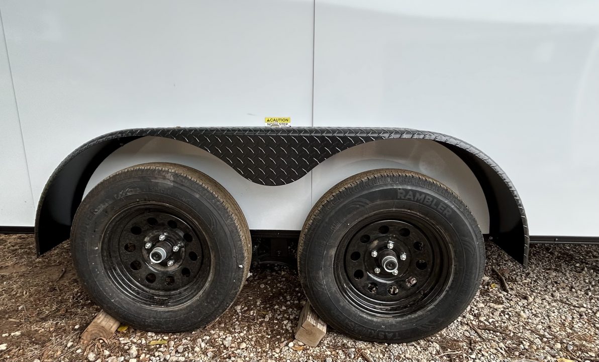 New 2026 Family Trailer 7x14 Tandem Axles Cargo / Enclosed Trailer-Screwless Exterior-Blackout Pkg-Rear Spoiler