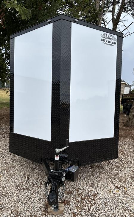 New 2026 Family Trailer 7x14 Tandem Axles Cargo / Enclosed Trailer-Screwless Exterior-Blackout Pkg-Rear Spoiler