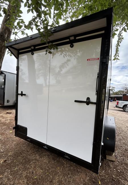 New 2026 Family Trailer 7x14 Tandem Axles Cargo / Enclosed Trailer-Screwless Exterior-Blackout Pkg-Rear Spoiler