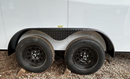 New 2026 Family Trailer 7x14 Tandem Axles Cargo / Enclosed Trailer-Screwless Exterior-Blackout Pkg-Rear Spoiler