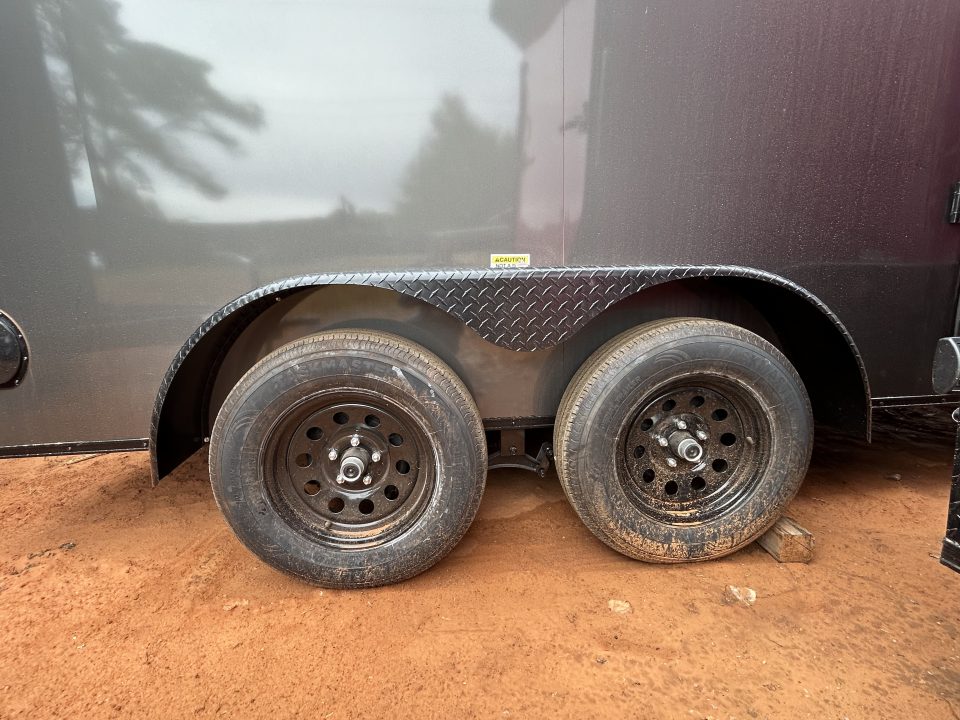 New 2026 Family Trailer 7x14 Tandem Axles Cargo / Enclosed Trailer-Screwless Exterior-Blackout Pkg- Rear Spoiler