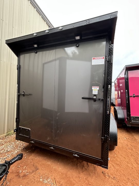 New 2026 Family Trailer 7x14 Tandem Axles Cargo / Enclosed Trailer-Screwless Exterior-Blackout Pkg- Rear Spoiler