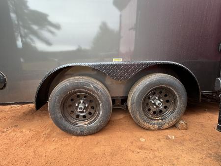 New 2026 Family Trailer 7x14 Tandem Axles Cargo / Enclosed Trailer-Screwless Exterior-Blackout Pkg- Rear Spoiler