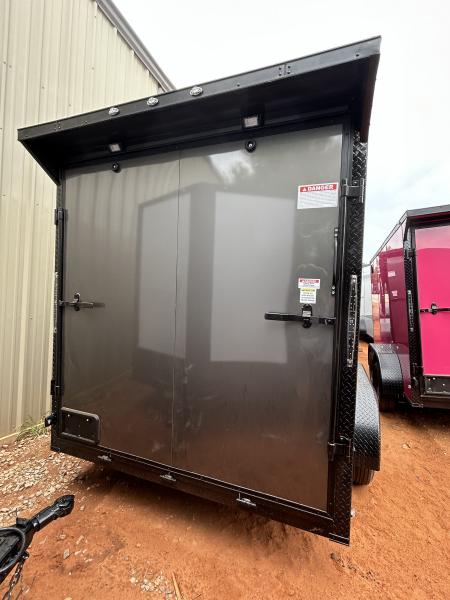 New 2026 Family Trailer 7x14 Tandem Axles Cargo / Enclosed Trailer-Screwless Exterior-Blackout Pkg- Rear Spoiler